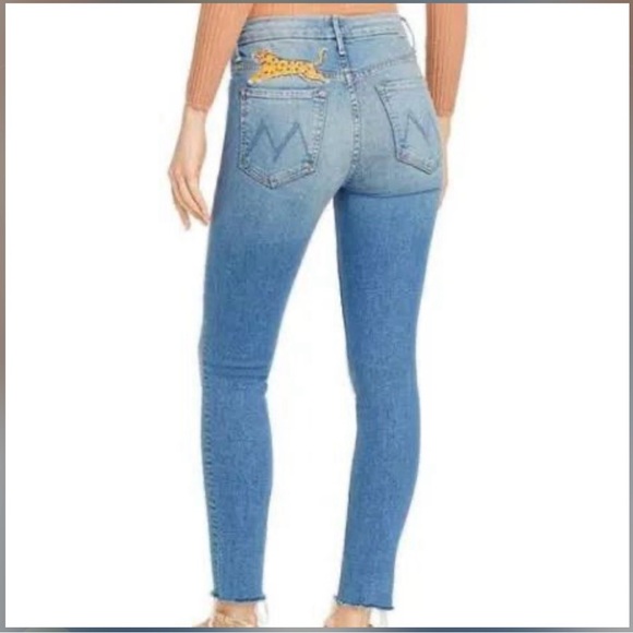 Mother High Waisted Looker Ankle Fray Jeans - Picture 2 of 2